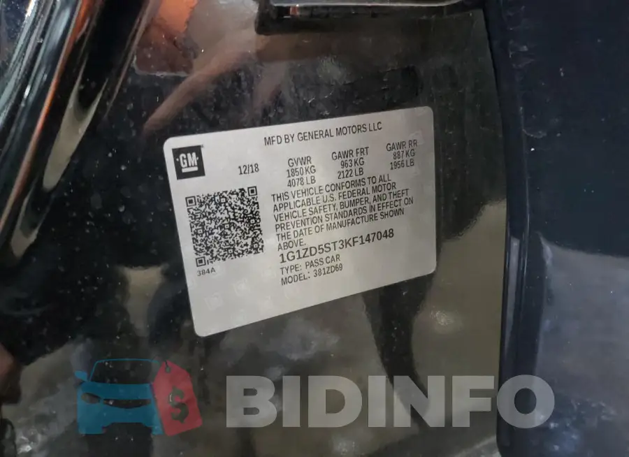 1G1ZD5ST3KF147048 Photo# 12