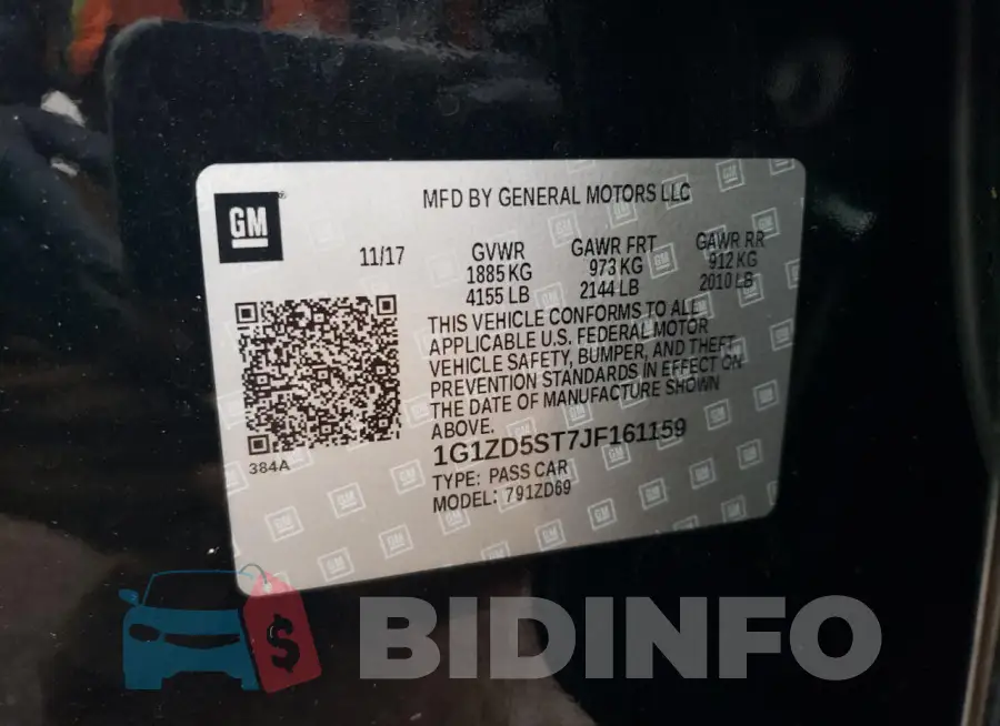 1G1ZD5ST7JF161159 Photo# 12