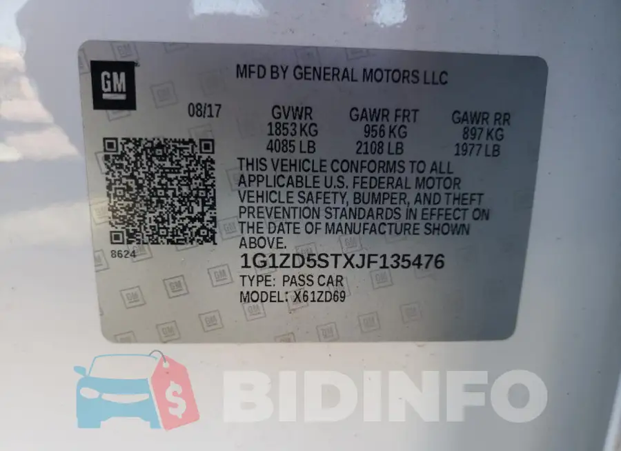 1G1ZD5STXJF135476 Photo# 12