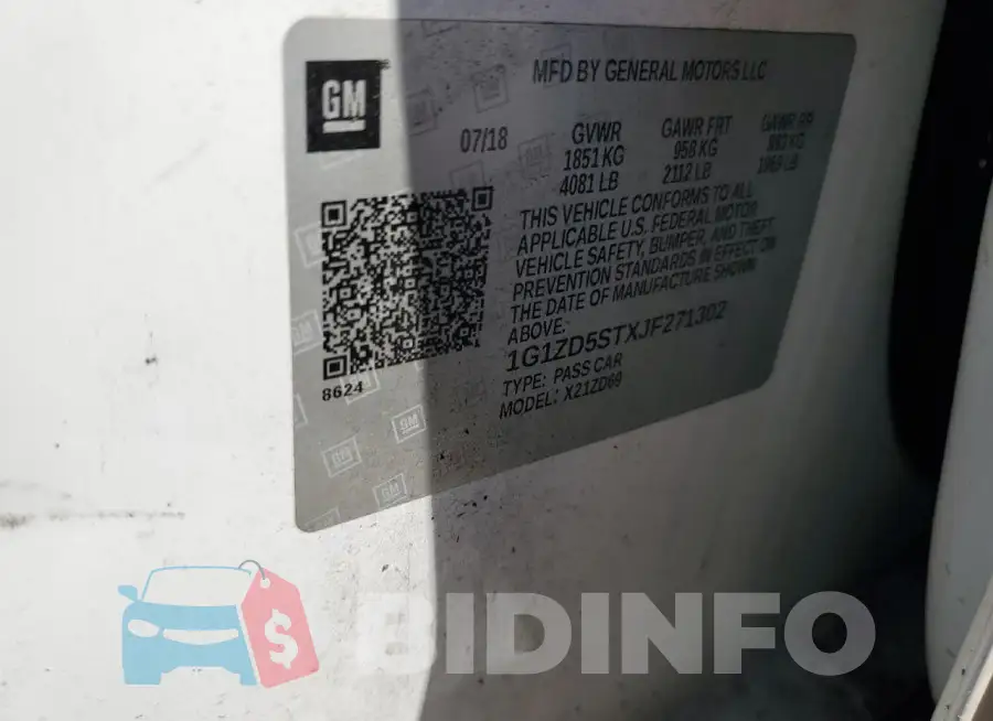 1G1ZD5STXJF271302 Photo# 12