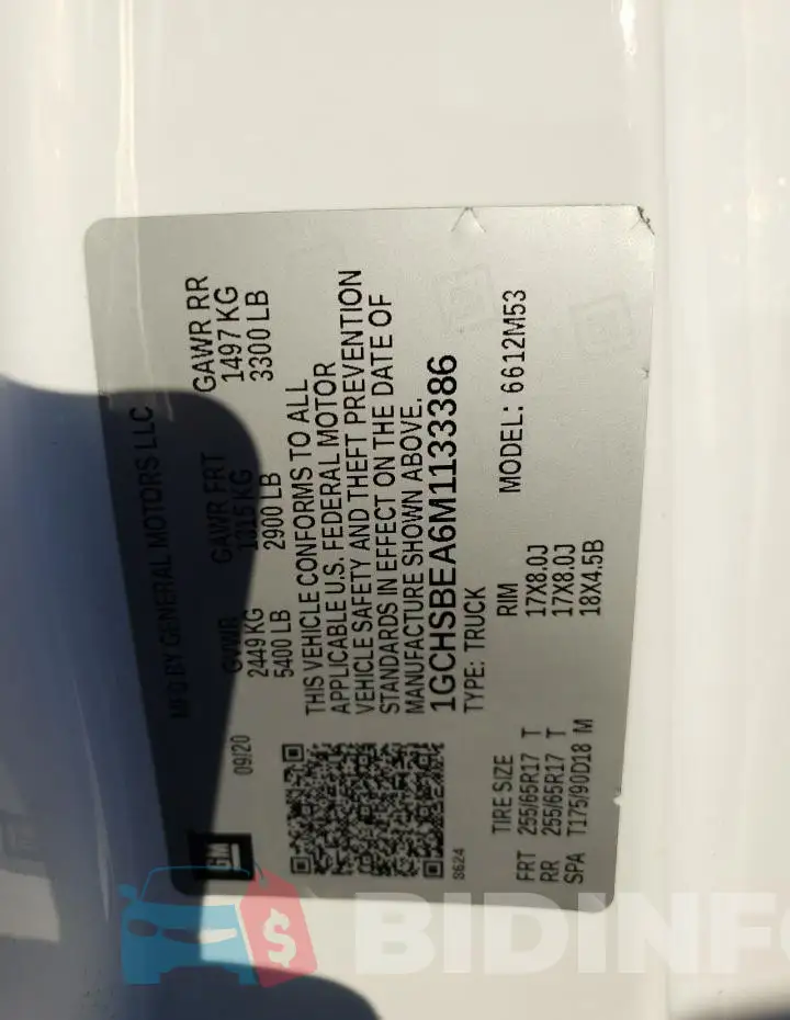 1GCHSBEA6M1133386 Photo# 12