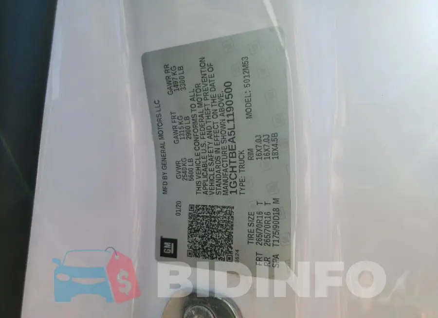 1GCHTBEA5L1190500 Photo# 13