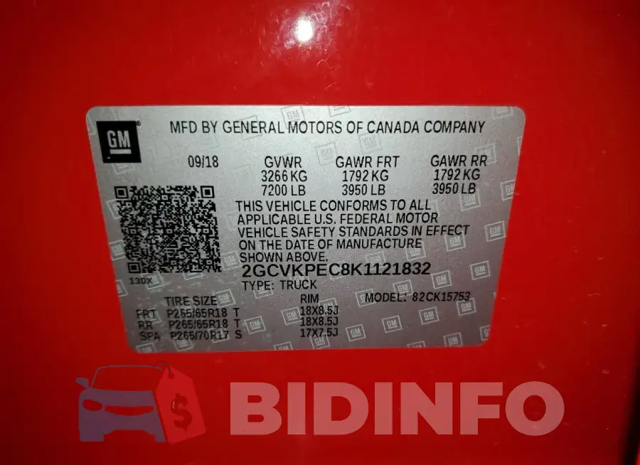 2GCVKPEC8K1121832 Photo# 12