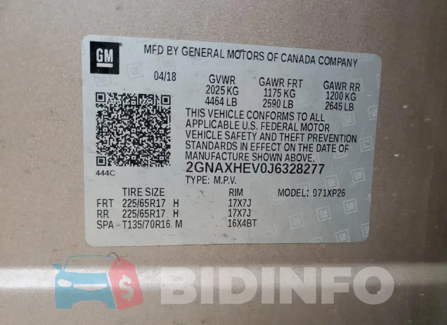 2GNAXHEV0J6328277 Photo# 13