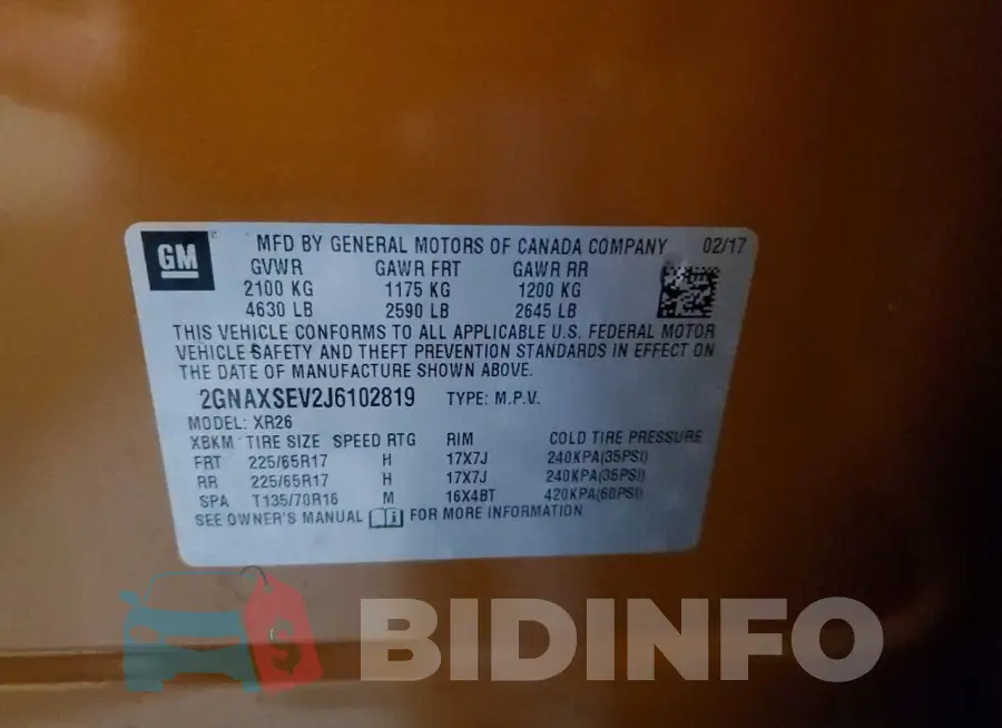 2GNAXSEV2J6102819 Photo# 13