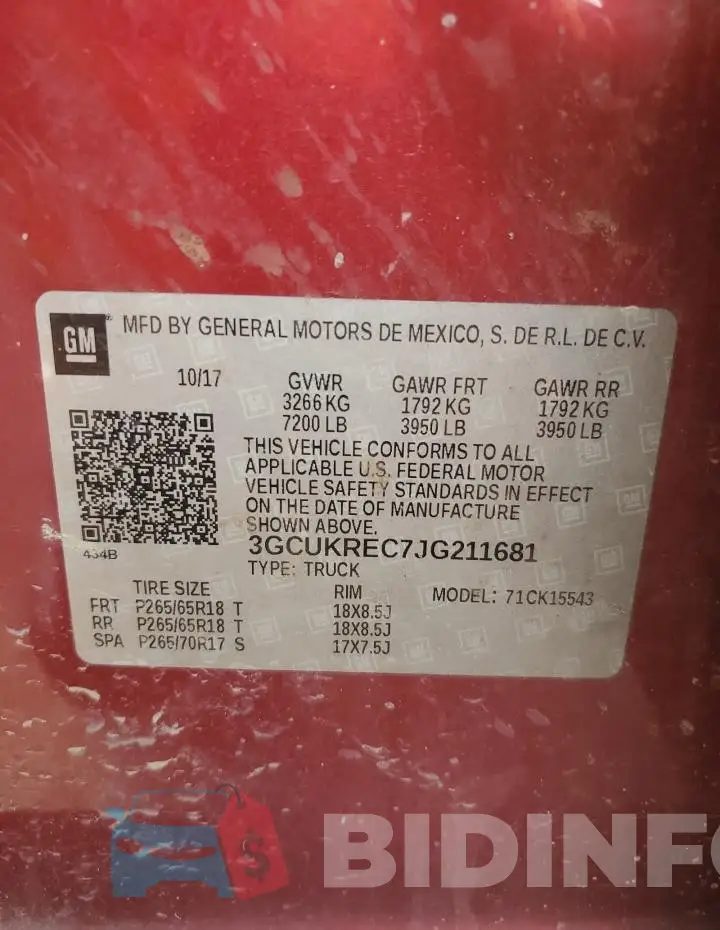 3GCUKREC7JG211681 Photo# 12