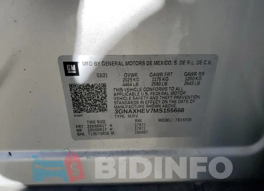 3GNAXHEV7MS155668 Photo# 12