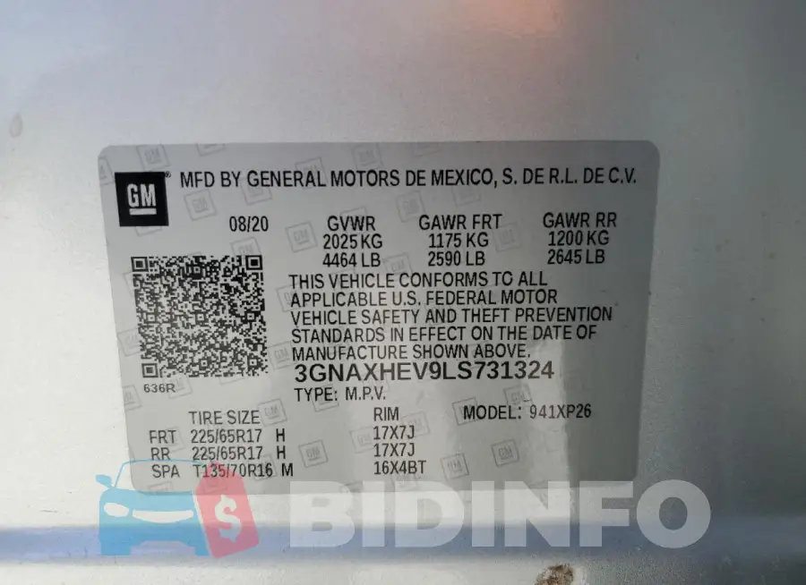 3GNAXHEV9LS731324 Photo# 13