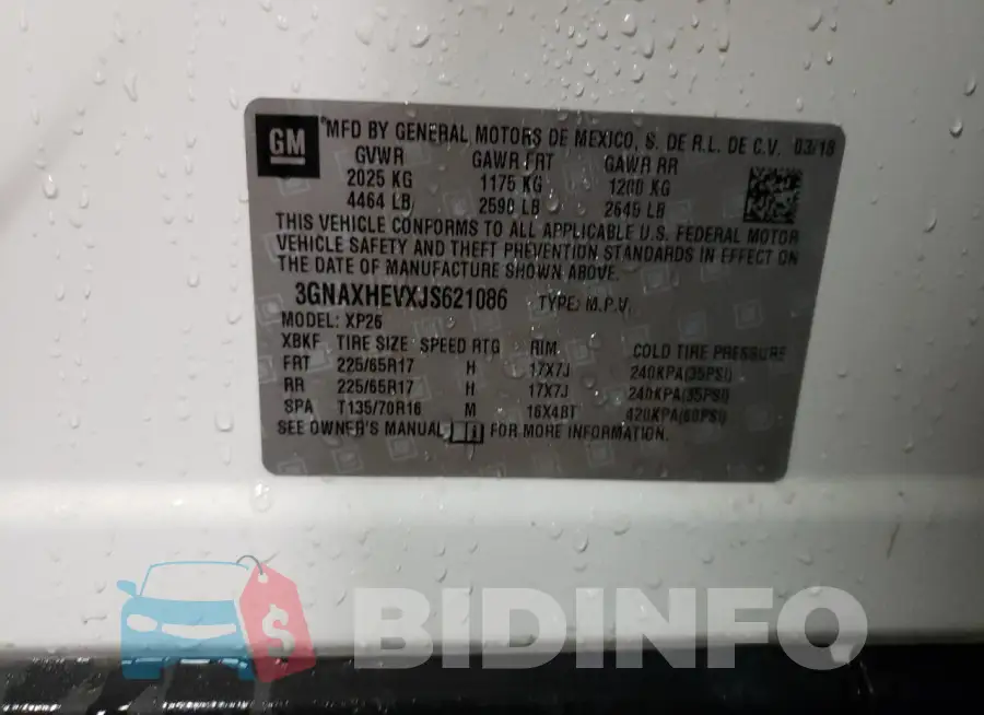 3GNAXHEVXJS621086 Photo# 12