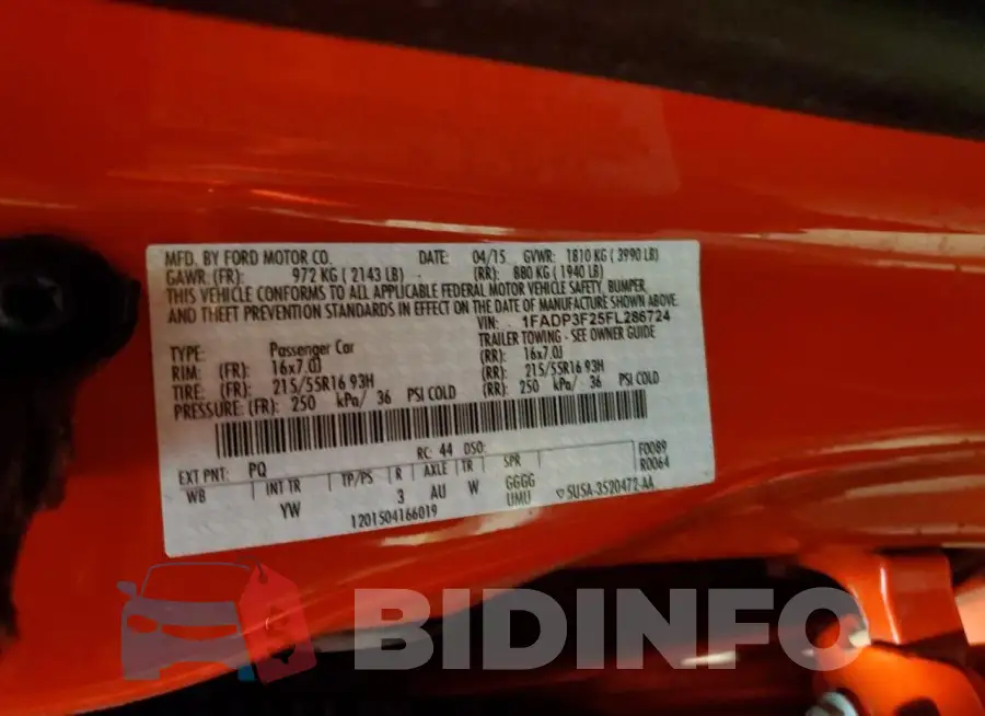 1FADP3F25FL286724 Photo# 12