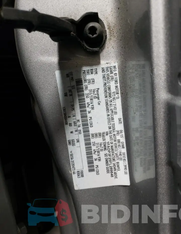 1FADP3F25FL289848 Photo# 13