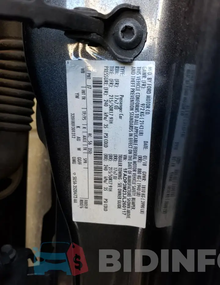 1FADP3M23JL260117 Photo# 13