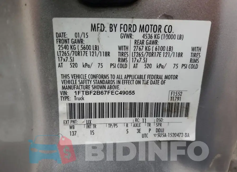 1FTBF2B67FEC49055 Photo# 12