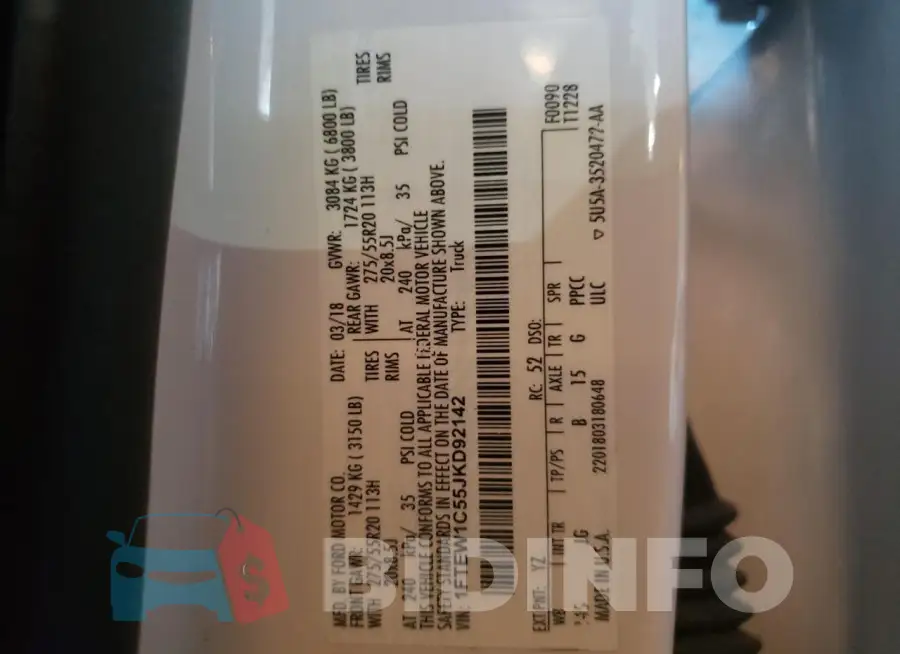 1FTEW1C55JKD92142 Photo# 12