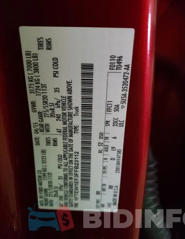 1FTEW1EF3FFB23112 Photo# 12