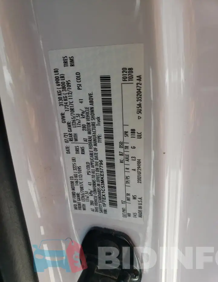 1FTEX1C53MKE57796 Photo# 12