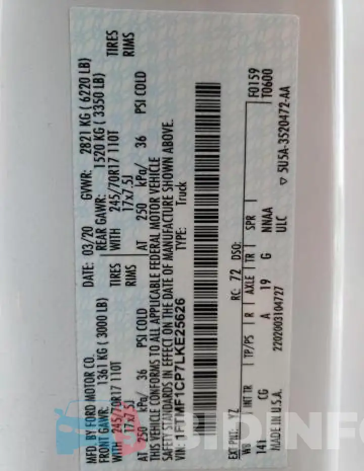 1FTMF1CP7LKE25626 Photo# 10