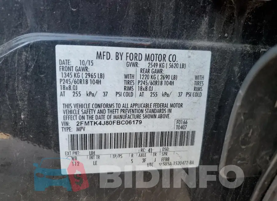 2FMTK4J80FBC06179 Photo# 12