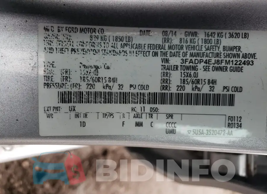 3FADP4EJ8FM122493 Photo# 12
