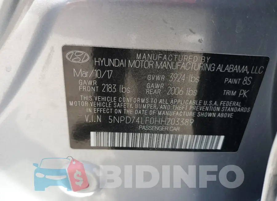 5NPD74LF0HH203389 Photo# 12
