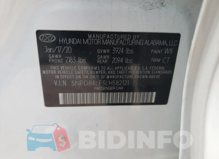5NPD84LF3LH582121 Photo# 12
