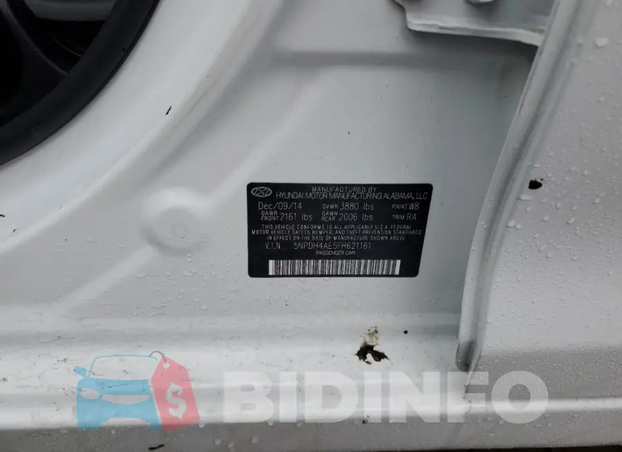 5NPDH4AE5FH621161 Photo# 12