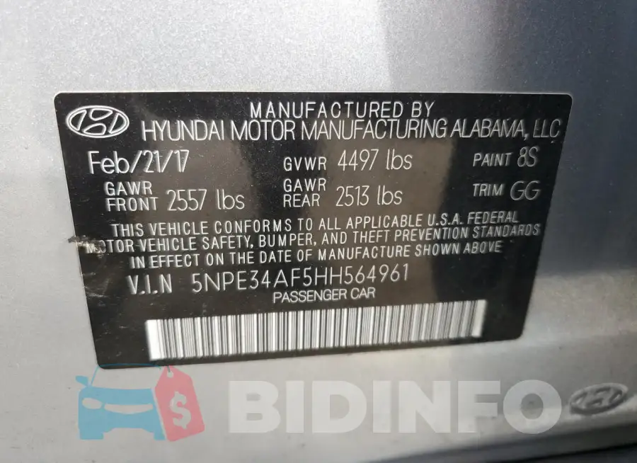 5NPE34AF5HH564961 Photo# 13