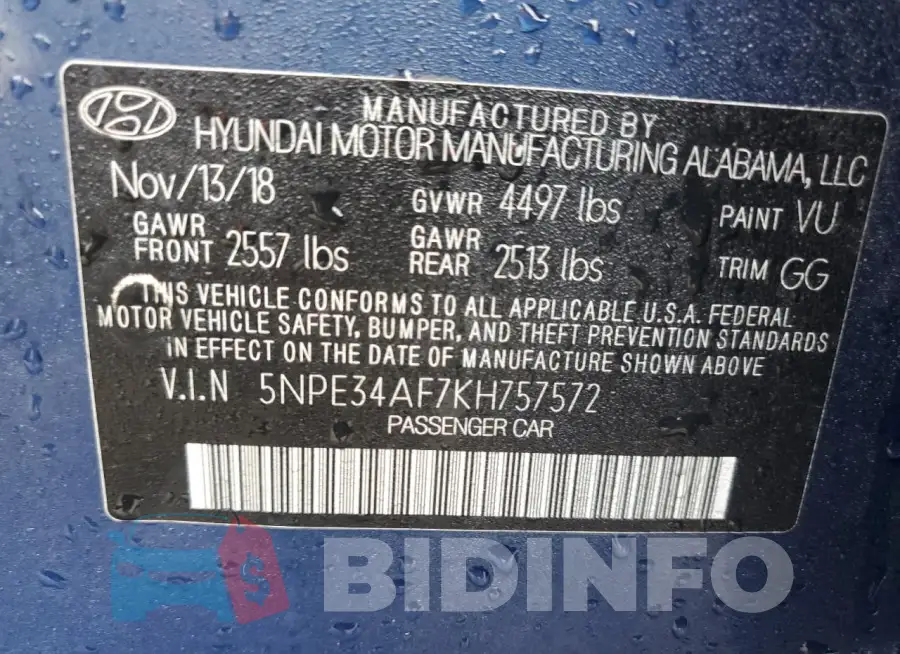 5NPE34AF7KH757572 Photo# 12