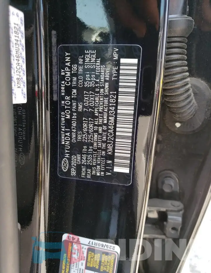KM8J2CA46MU341821 Photo# 12
