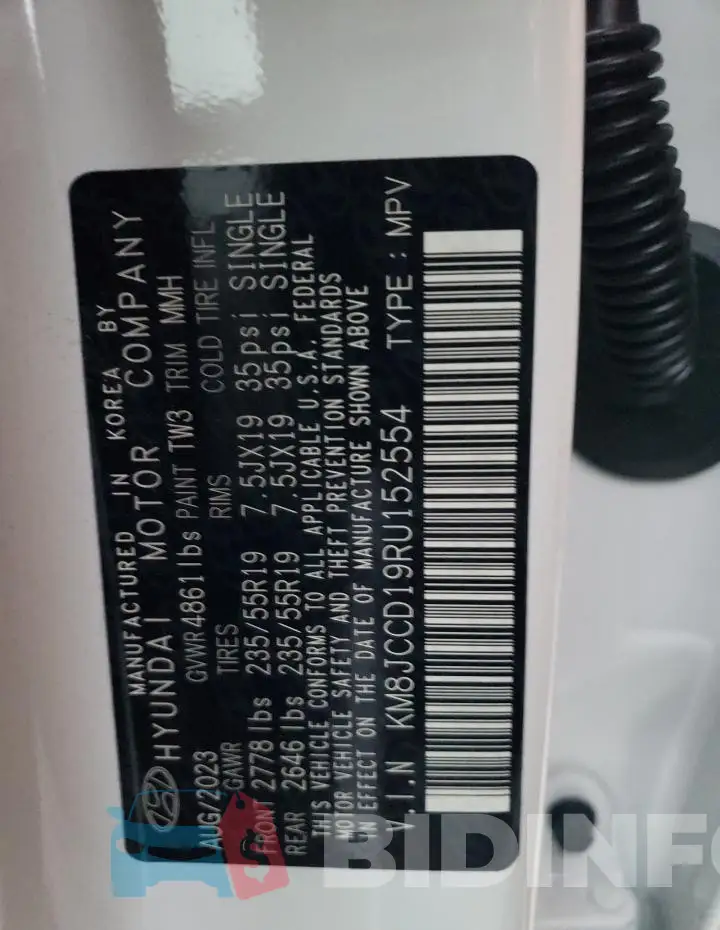 KM8JCCD19RU152554 Photo# 14