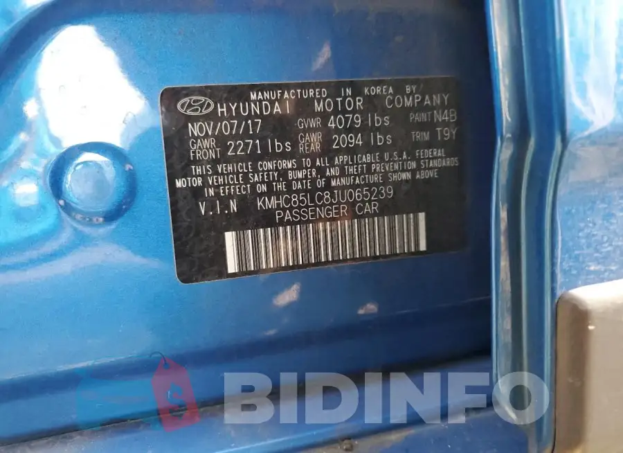 KMHC85LC8JU065239 Photo# 12