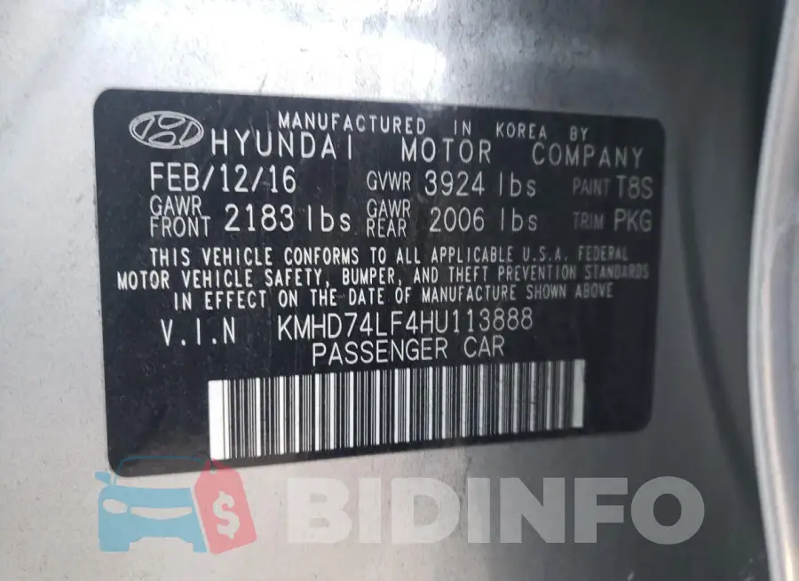 KMHD74LF4HU113888 Photo# 12