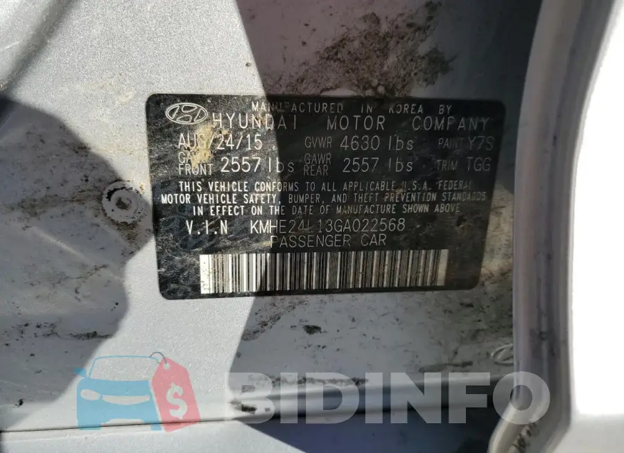 KMHE24L13GA022568 Photo# 12
