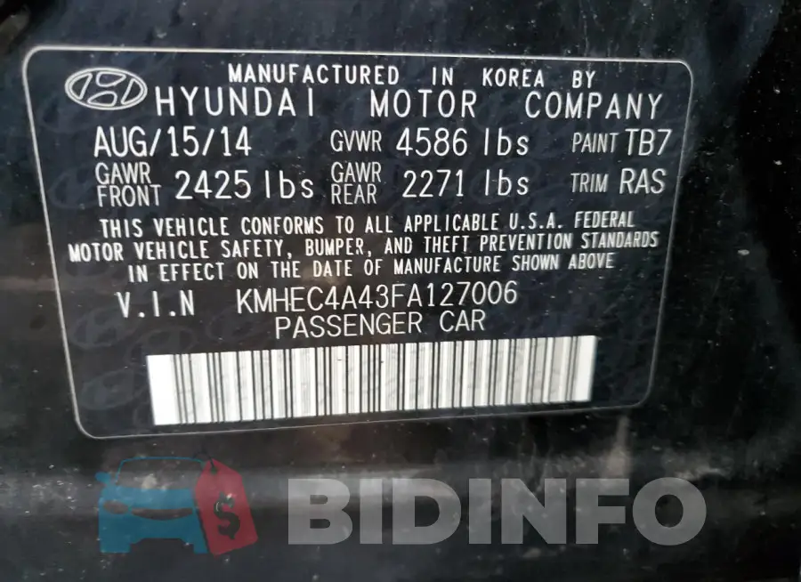 KMHEC4A43FA127006 Photo# 12