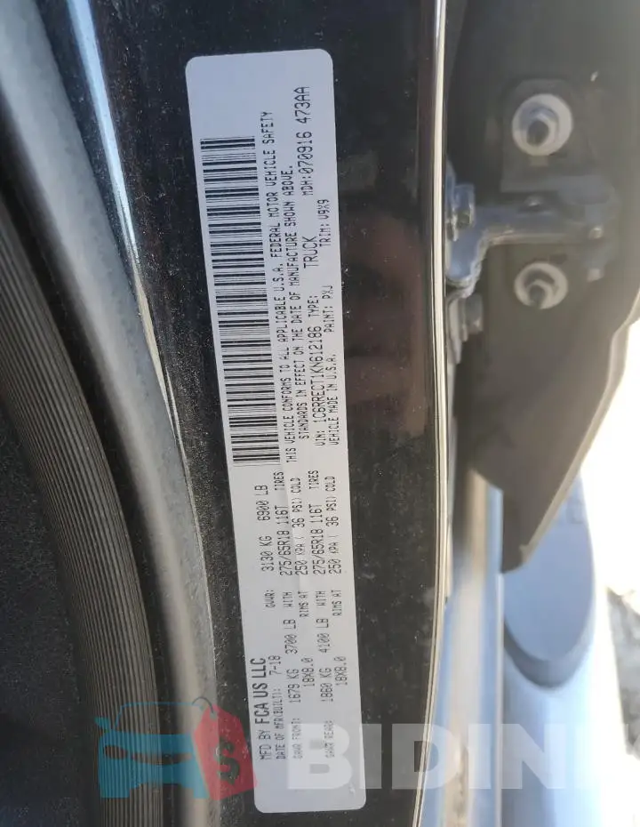 1C6RRECT1KN612186 Photo# 12