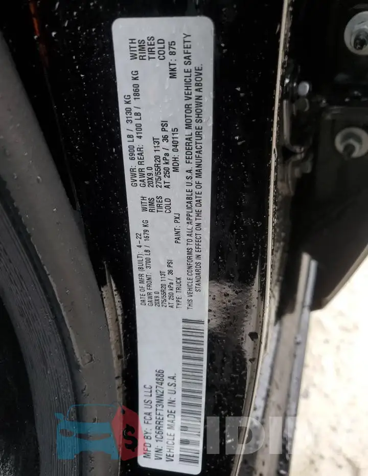 1C6RREFT3NN274886 Photo# 12