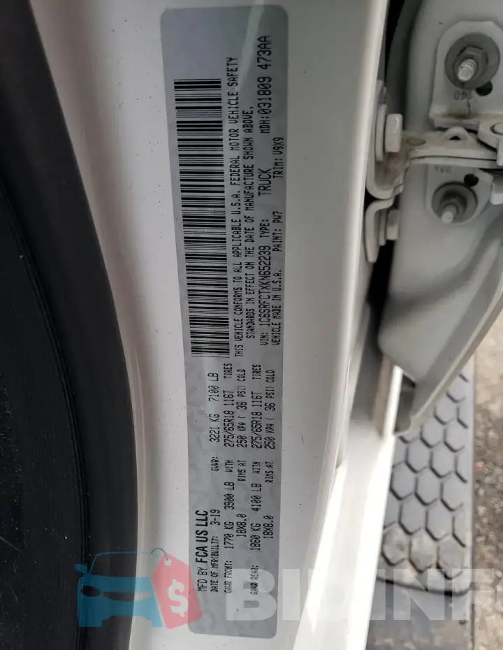 1C6SRFCTXKN652239 Photo# 12