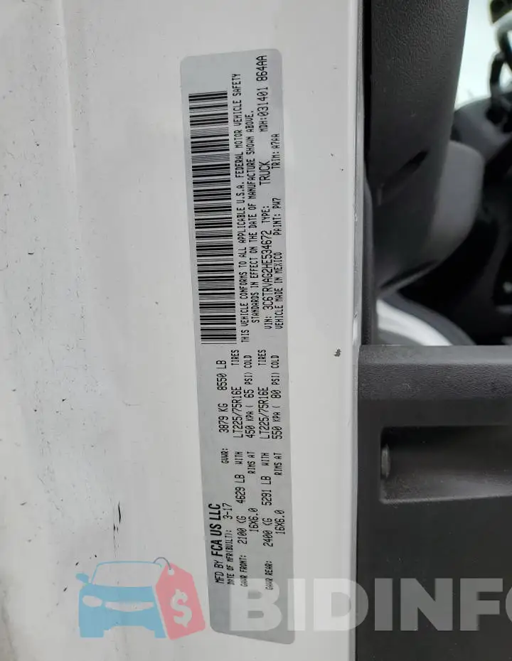 3C6TRVAG2HE534672 Photo# 13