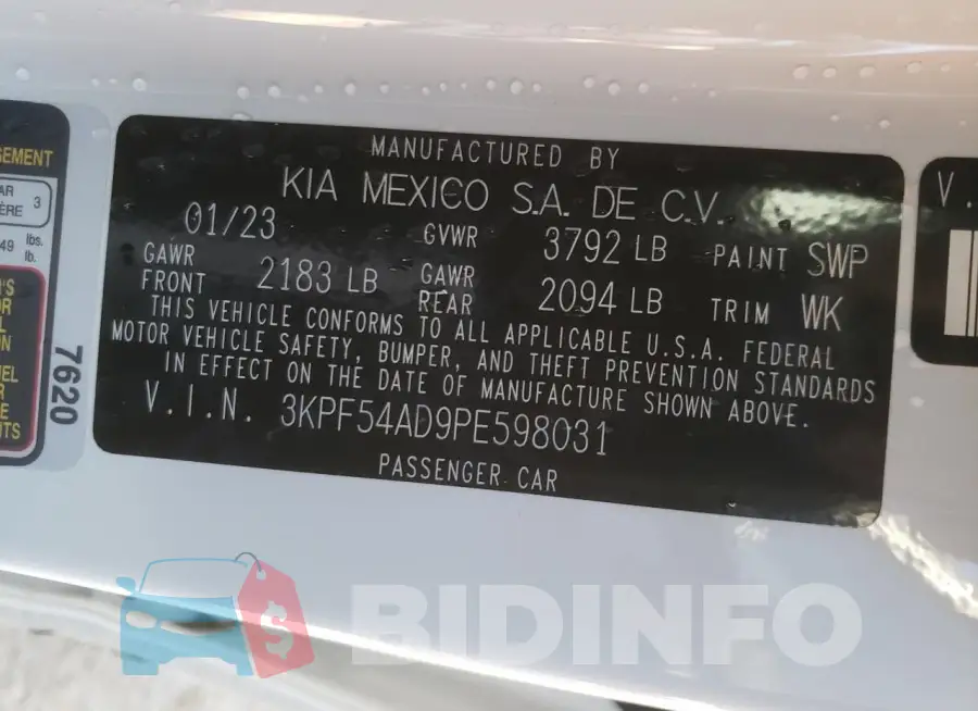 3KPF54AD9PE598031 Photo# 12