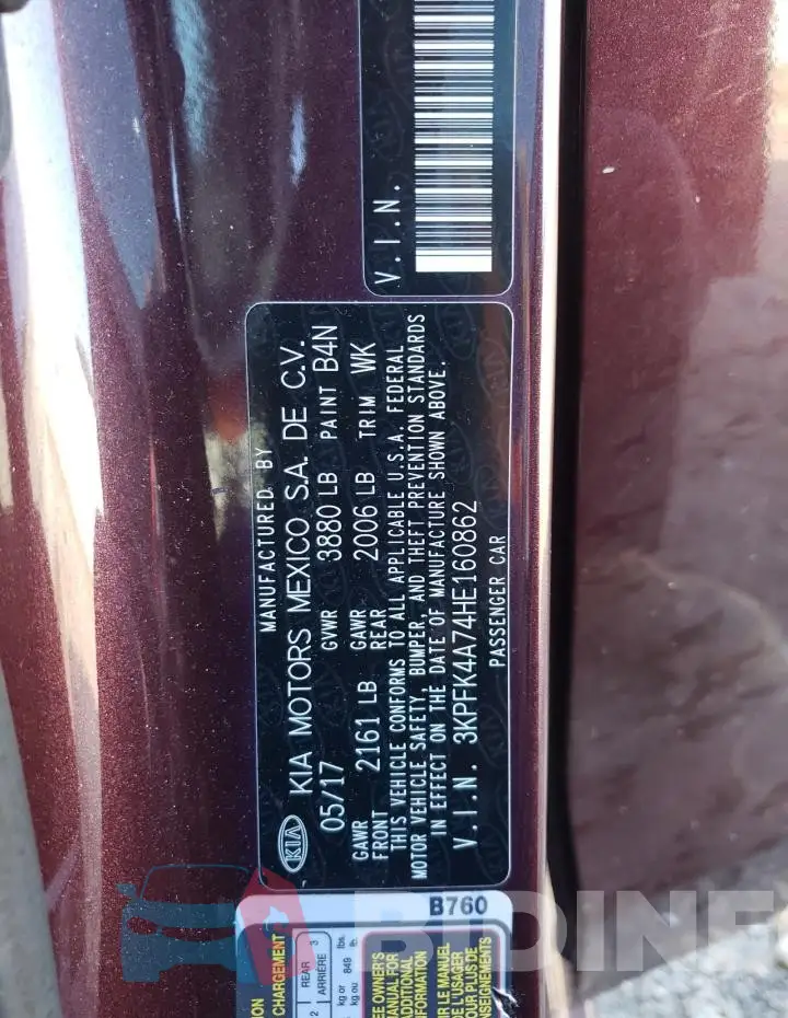 3KPFK4A74HE160862 Photo# 12