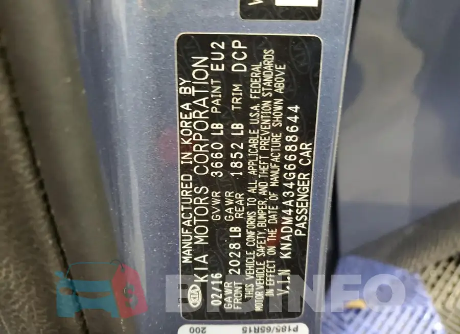 KNADM4A34G6688644 Photo# 12