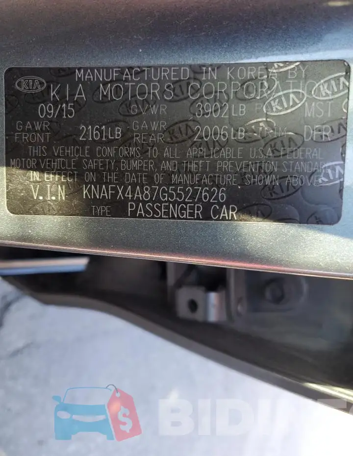 KNAFX4A87G5527626 Photo# 12