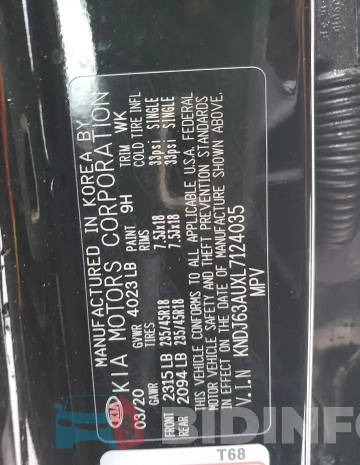 KNDJ63AUXL7124035 Photo# 12