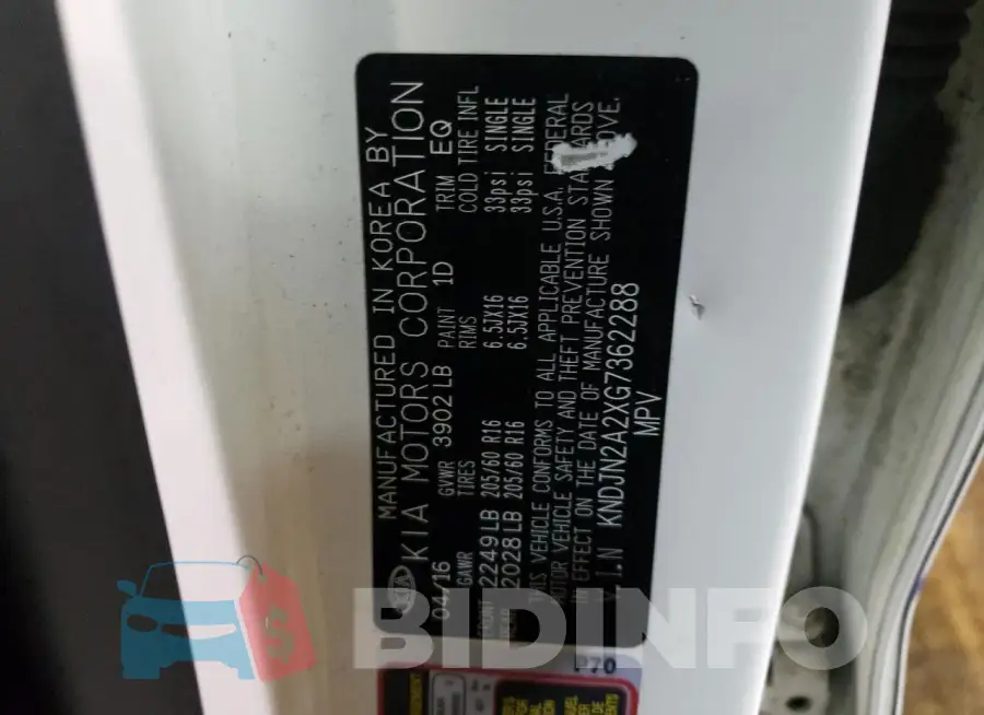 KNDJN2A2XG7362288 Photo# 12