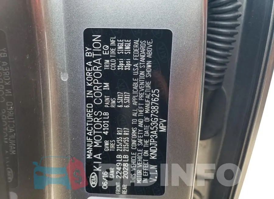 KNDJP3A53G7387625 Photo# 12