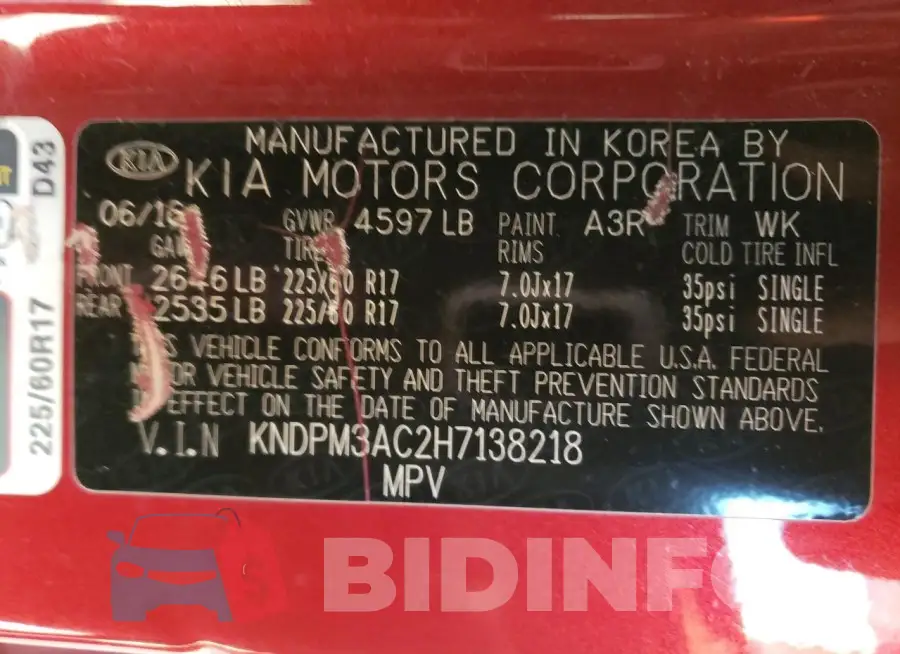 KNDPM3AC2H7138218 Photo# 13
