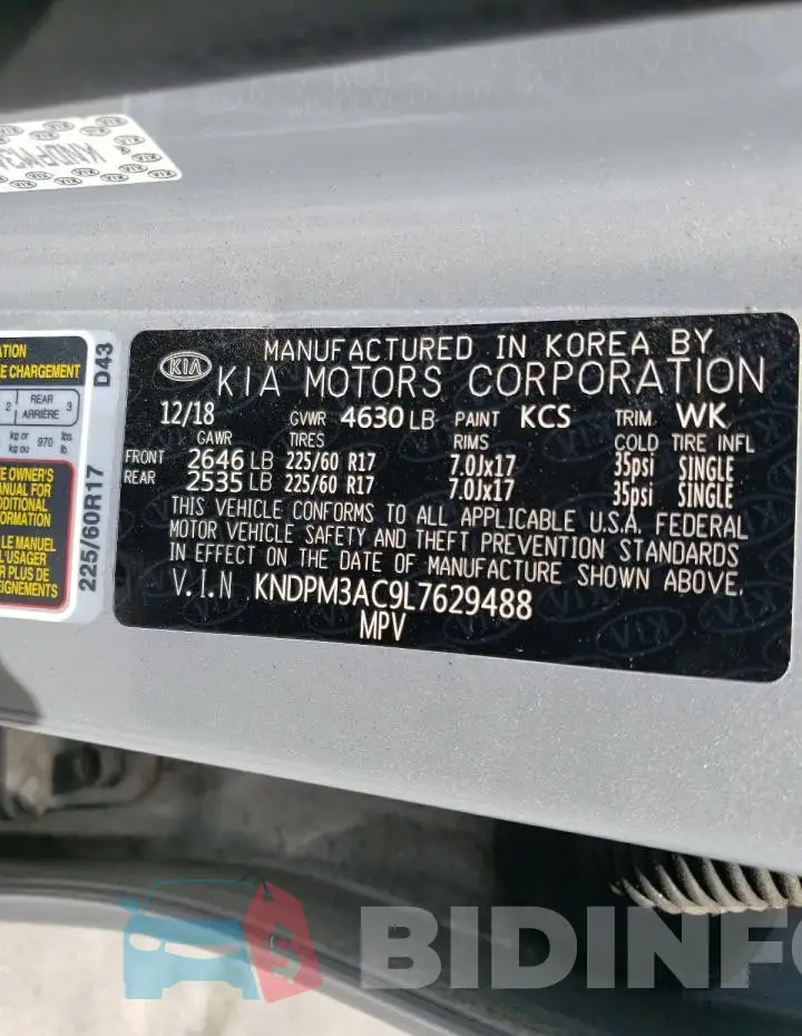 KNDPM3AC9L7629488 Photo# 13