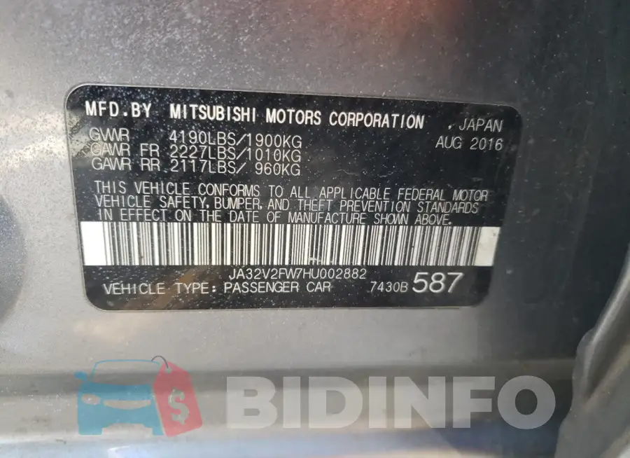 JA32V2FW7HU002882 Photo# 12