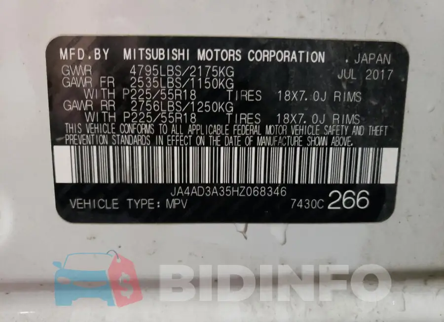 JA4AD3A35HZ068346 Photo# 12