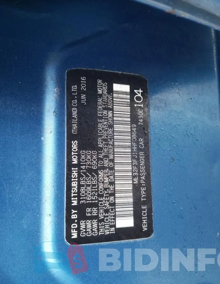 ML32F3FJ1HHF08649 Photo# 12
